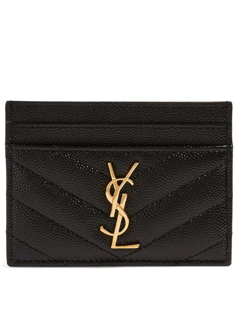 monogram ysl matelasse leather card case|YSL monogram card.